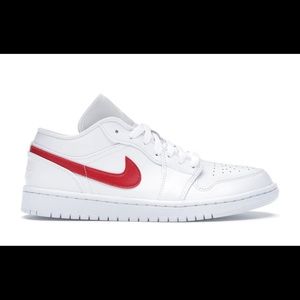 Womens Air Jordan 1 Low, University Red - size 8